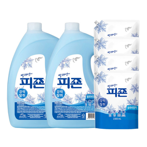피죤 레귤러 섬유유연제 블루비앙카 3.1L x 2 + 2.3L x 4