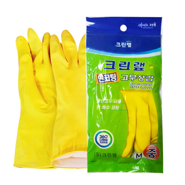 크린랩 면코팅 고무장갑 중
