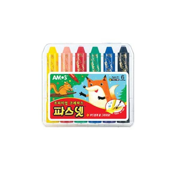 유아 크레파스 크레용 미술놀이 파스넷 크레파스 6색