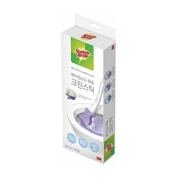 3M 베이킹소다 크린스틱 변기솔 핸들1+리필2