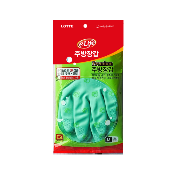 롯데주방장갑 M_중(그린)_