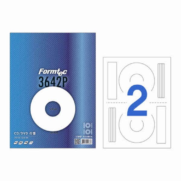 라벨지 CD DVD 100매 IJ-3642P 폼텍