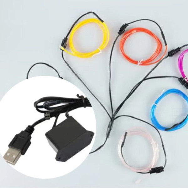 EL커넥터 케이블 USB 연결 조명 인테리어 네온배선