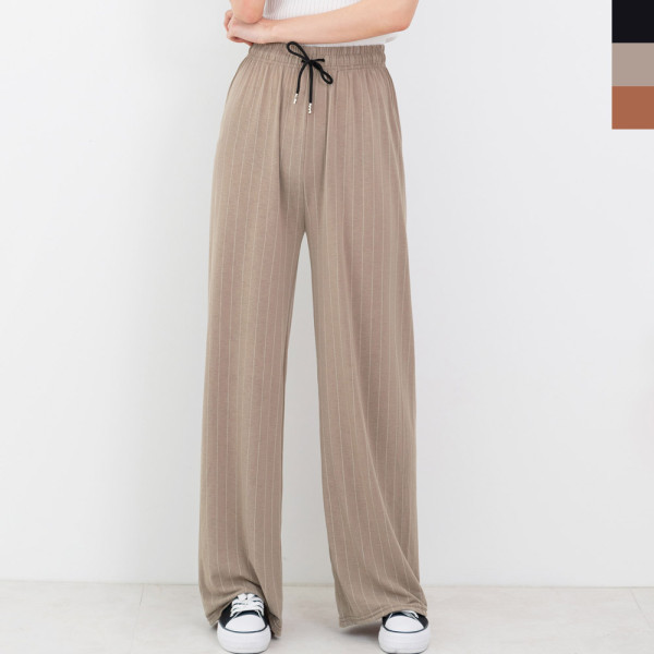 GQQ P210 여자스트라이프와이드팬츠