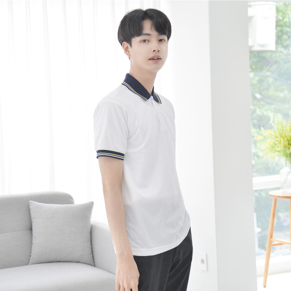 교복몰 [긴팔가능] 쿨론원단 삼색 카라티셔츠 3컬러