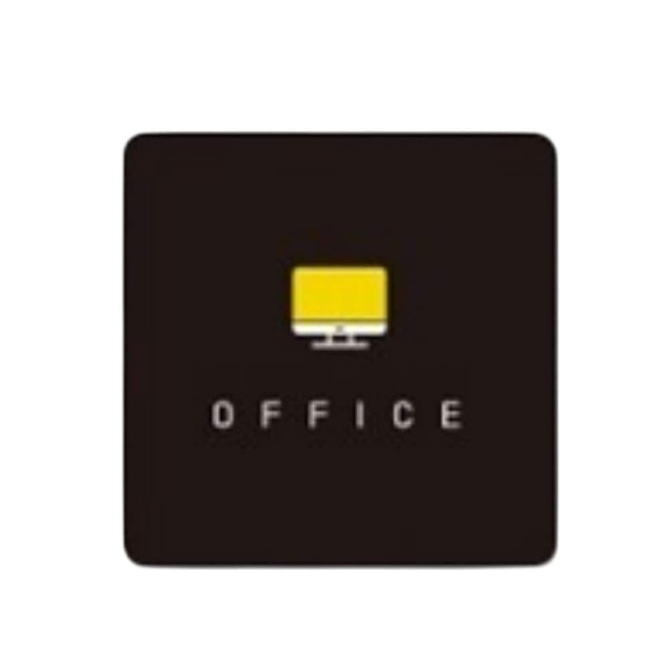 OFFICE 부착형 정사각 소형안내판 13x13cm 블랙