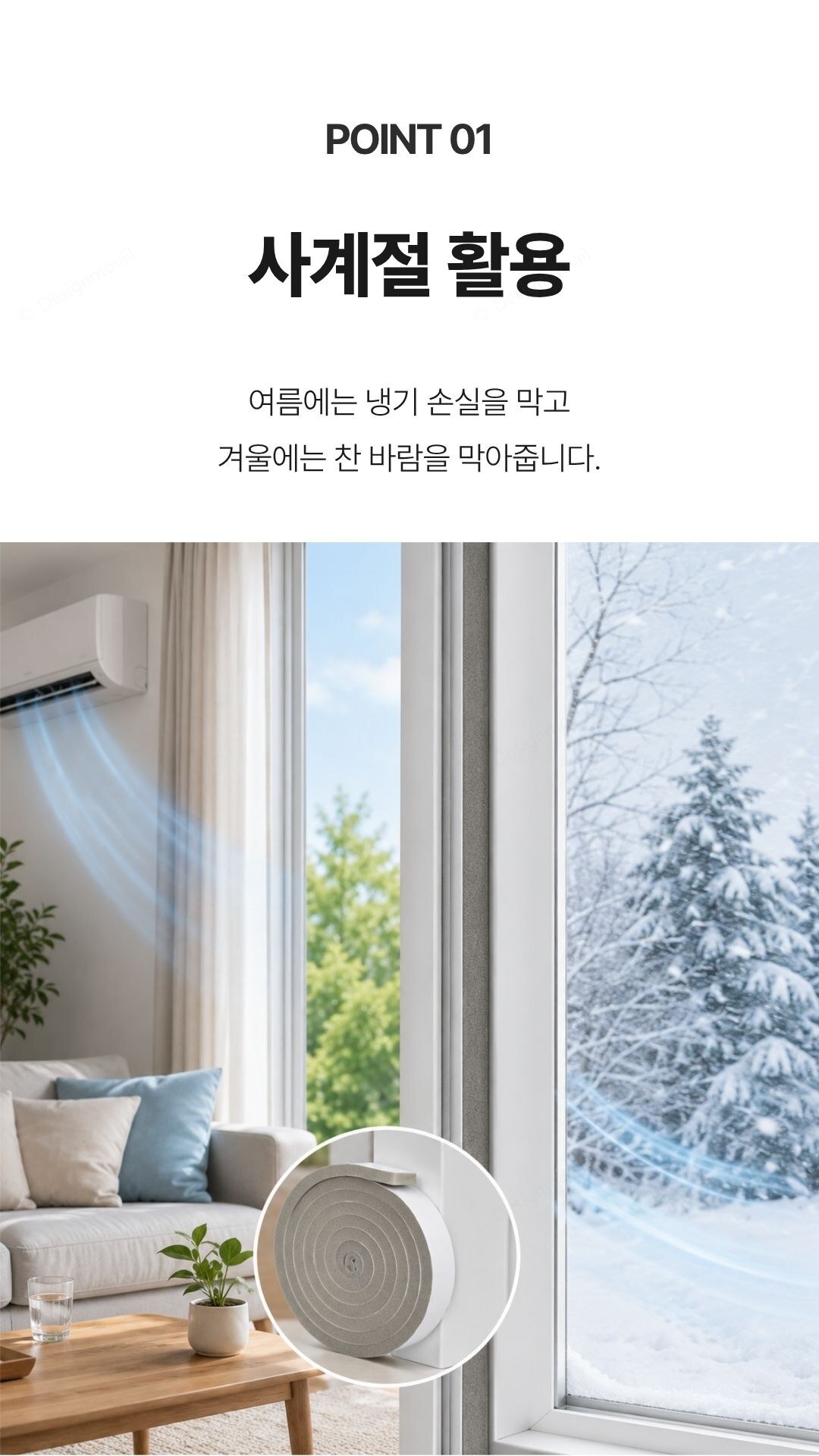 문풍지 접착식 스펀지 틈새막이 창문 우풍 방음 차단 1.5cm 4m 접착식_스펀지_문풍지_15mm_4M 1.5x200x1cm 제품 디테일 확대 이미지