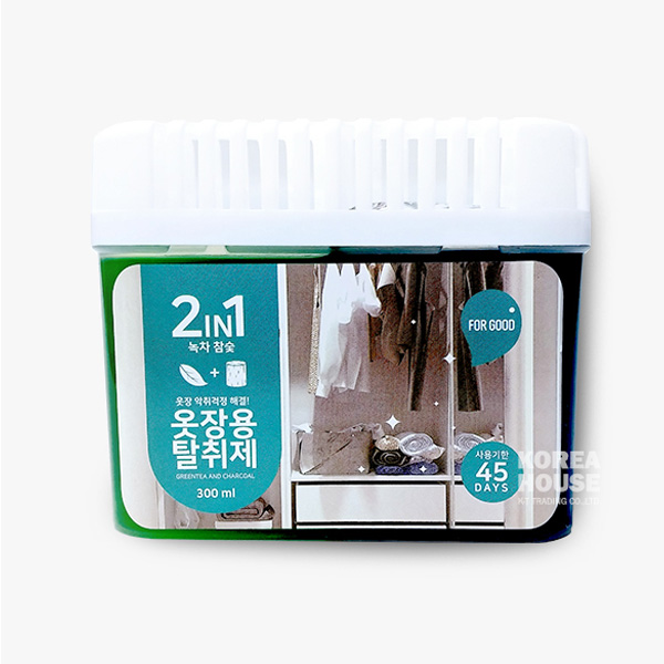 2in1 옷장용 탈취제 녹차숯 300ml