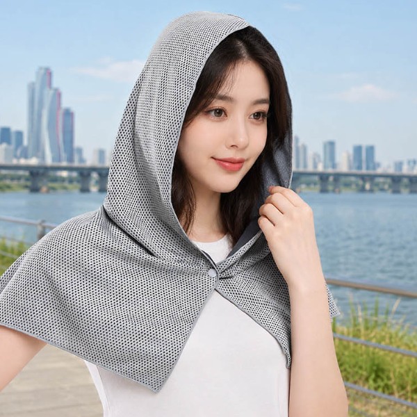 쿨링타월 등산 자전거 낚시 골프 등 다양한 야외활동 실용적인 후드수건BM-511