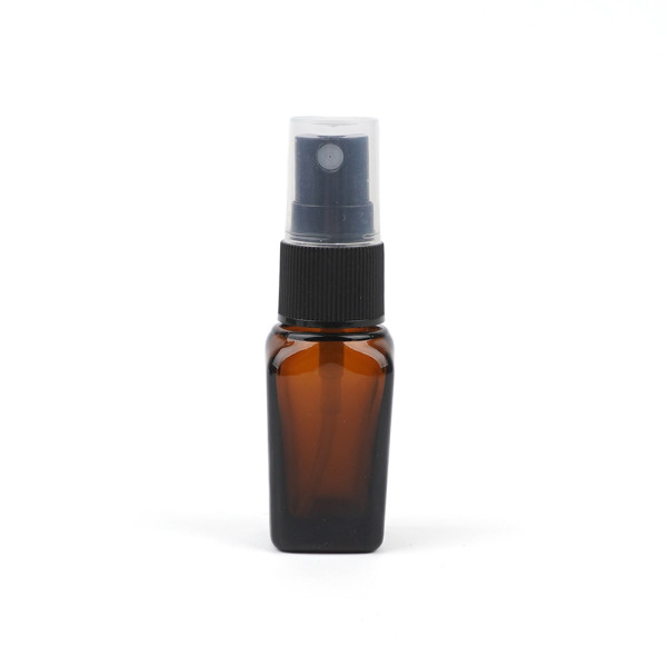 갈색 사각 스프레이 유리공병 10ml