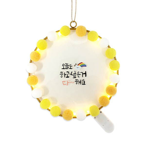 (TD) (정서활동) 폼폼이 LED 리스 만들기 - 1인세트