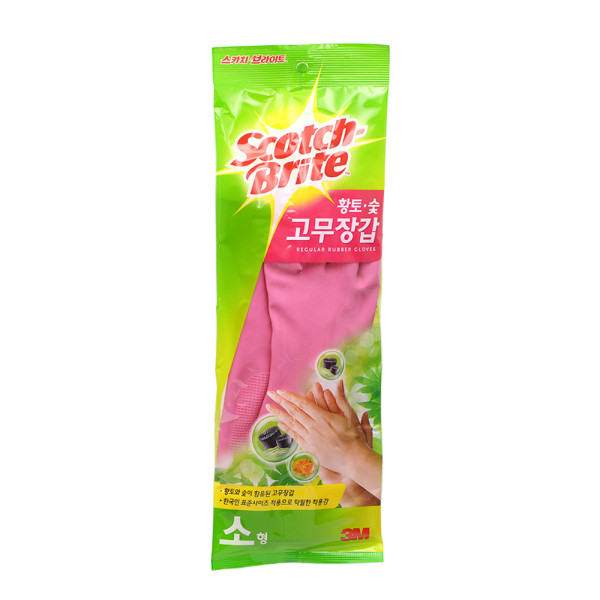 스카치브라이트 황토숯 주방 고무장갑 소