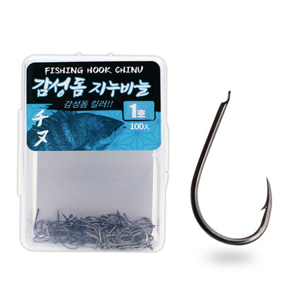 낚시바늘 감성돔 지누바늘 1호 블랙니켈 덕용(100개)