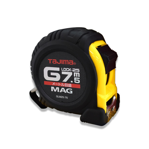 자석 자동 줄자 G그립 GLM25-75BL 7.5M