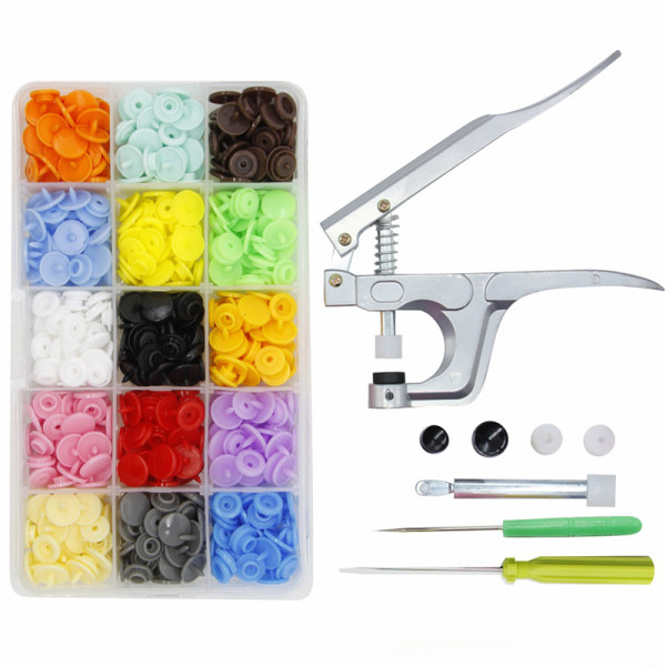 티단추 똑딱이 15컬러 150세트 기구 세트 S11828
