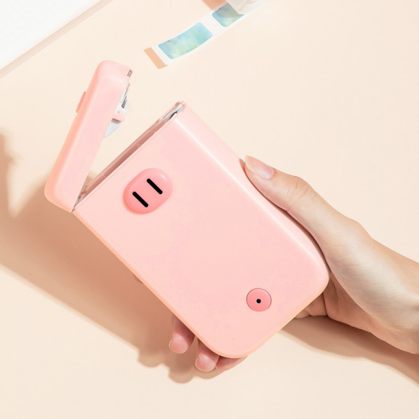 미니 블루투스 라벨프린터 핑크돼지 D30S
