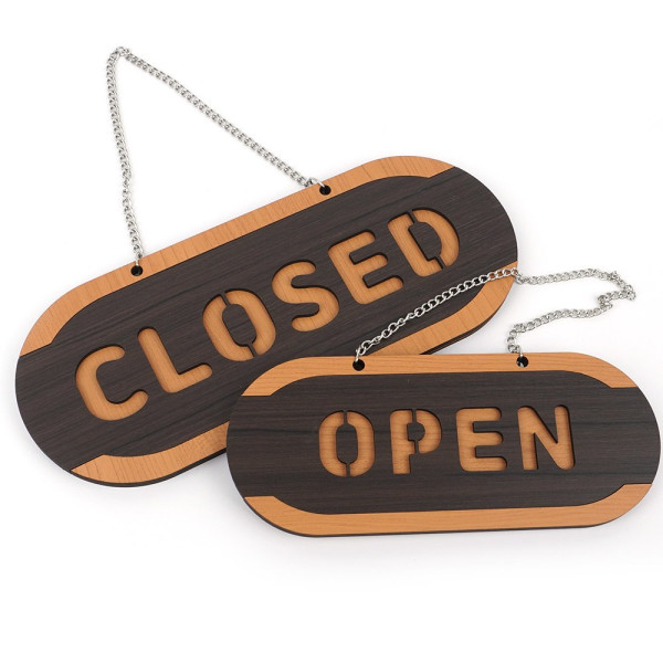 OPEN CLOSED 오픈클로즈 우드 사인걸이
