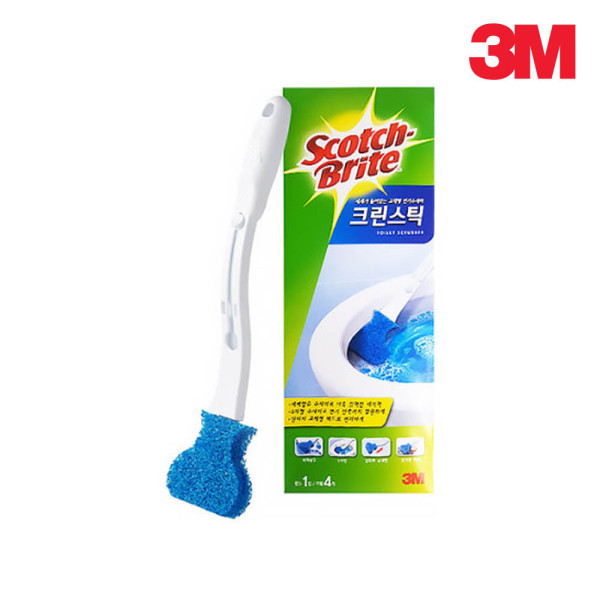 3M 크린스틱 변기솔 핸들1 리필4 변기솔