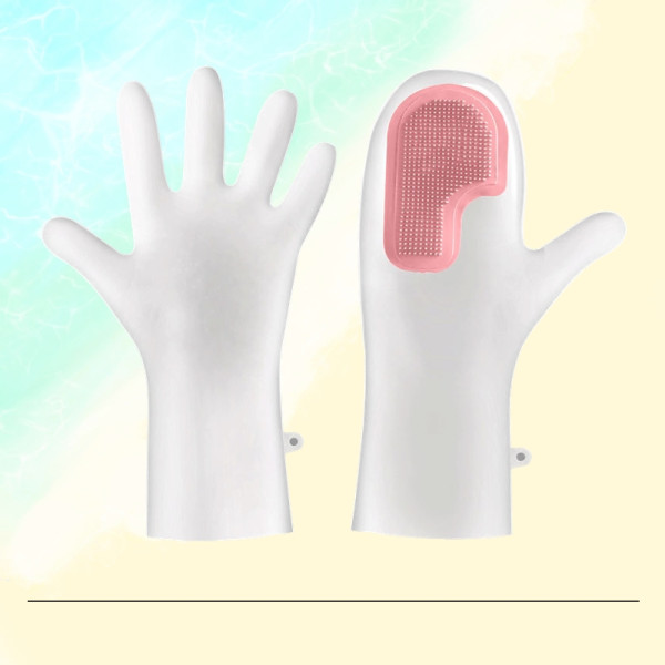 설거지장갑 다목적 기름제거 실리콘 수세미 일체형