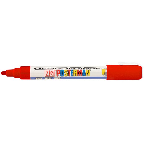 지그 포스터맨 수성 마카 2mm 레드