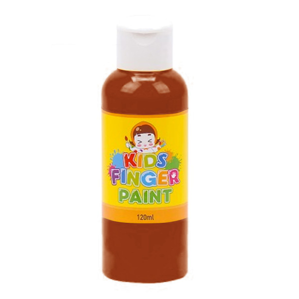 키즈맘아트 미술놀이 핑거페인트 120ml 낱색 갈색