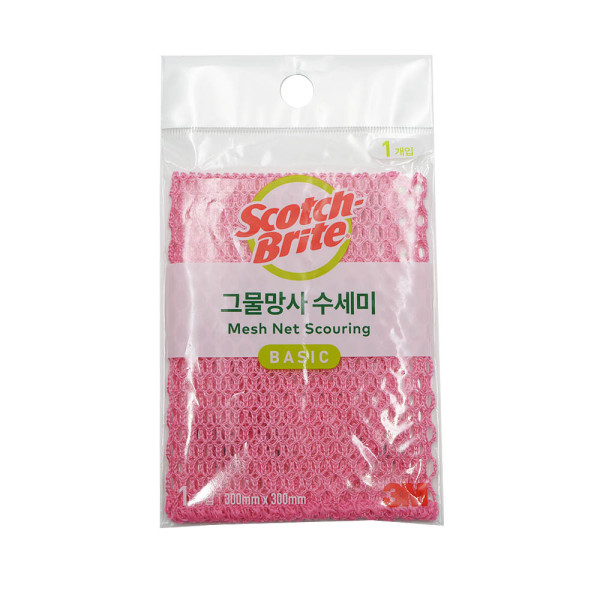 3M 베이직 그물망사 수세미 1매입