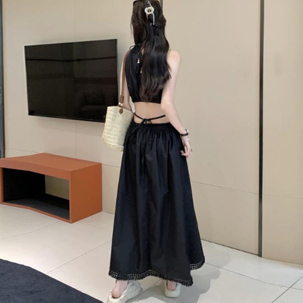 뒷트임 드레스 과하지 않은 노출로 여성스러운 무드의 롱원피스LDN-20250155