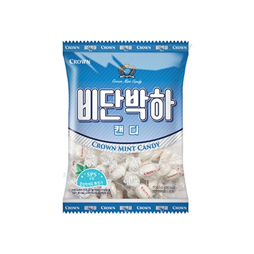 크라운 비단박하 사탕 대 400g