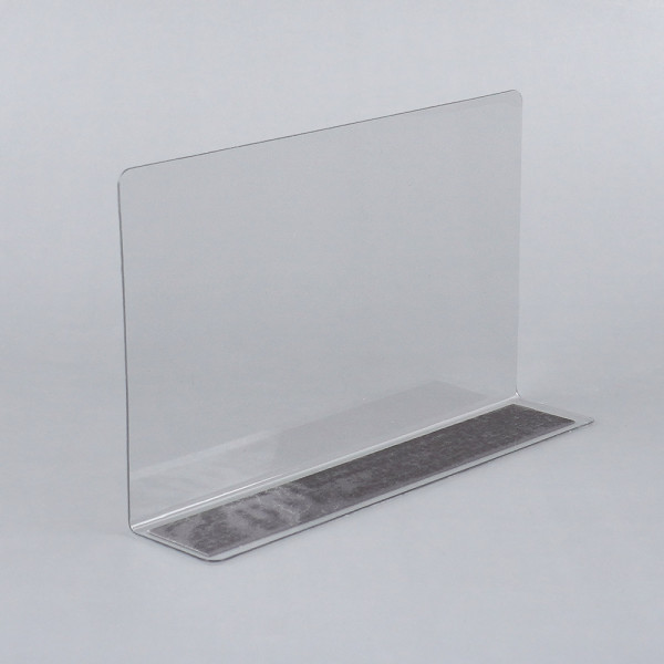 L형 투명 칸막이 20x12cm 1P 자석형