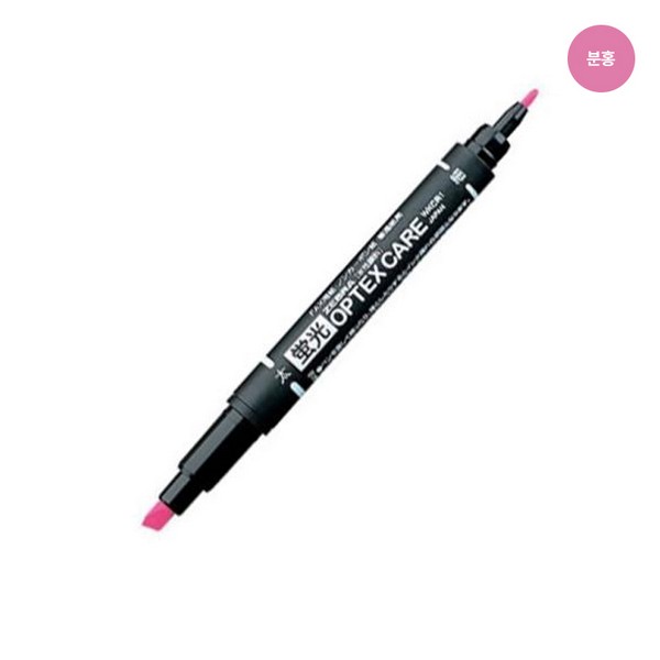 제브라 옵텍스케어형광펜 0.8mm 4.0mm 분홍 WKCR1-P