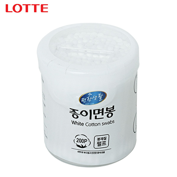 롯데 편한생활 종이면봉 화이트