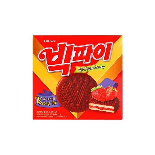 크라운 빅파이 딸기 18개입 324g 박스 12개