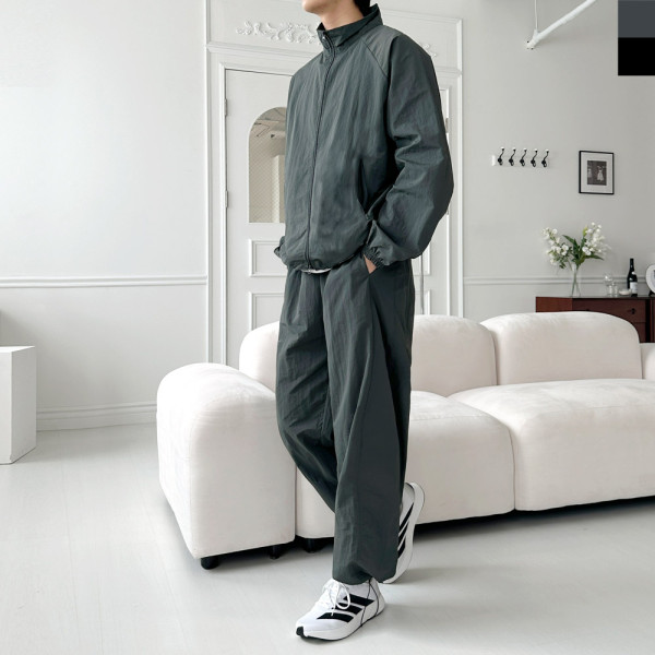 GQQ SF1033M-SF1034M 오버핏집업 바람막이 바지세트