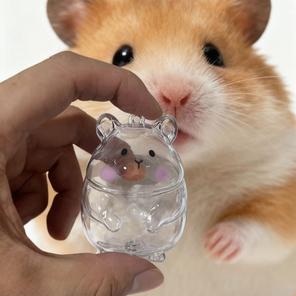 햄스터 털 보관 키링 반려동물 털 보관 투명 캡슐 메모리얼 키홀더 열쇠고리 백참 가꾸