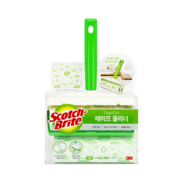 3M 테이프클리너 돌돌이 대형 16cm 핸들+리필2