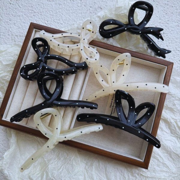 젤리도트집게핀화이트디자인랜덤