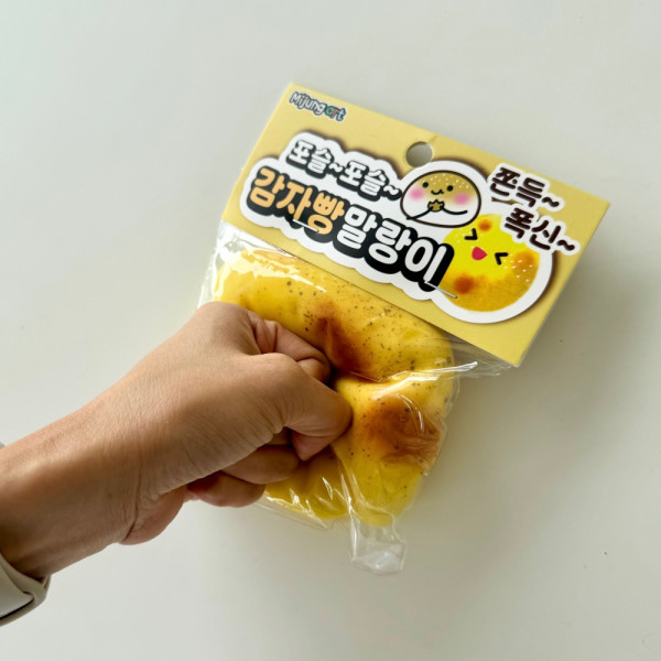 감자빵 감자 떡 말랑이 스퀴시 말랑 스트레스 볼 미니 포테이토 모찌 촉감 찐득