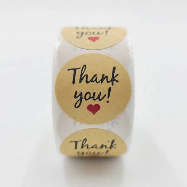 크파프트 필기체 THANKYOU 포장 스티커