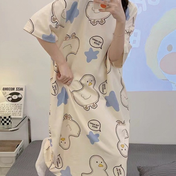 여성 귀여운 여름 반팔 반바지 홈웨어 파자마 잠옷