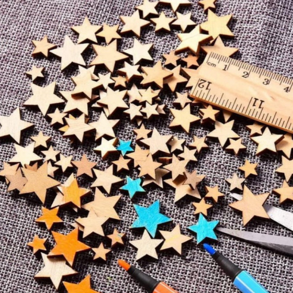 별모양 나무공예 diy 우드아트 100pcs