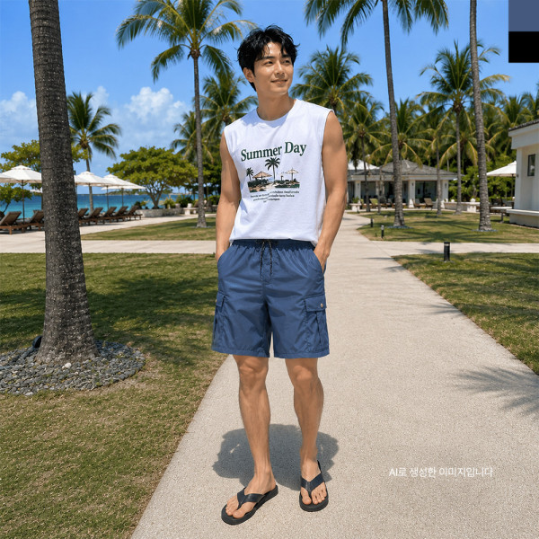 KQQ DK45 남자샤이니 카고반바지
