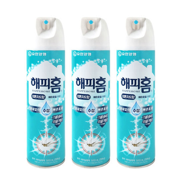 해피룸066 모기제거 수성 에어로솔 피톤치드향 3개
