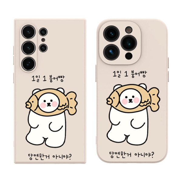비비파이 붕어빵 곰돌이 패브릭 케이스