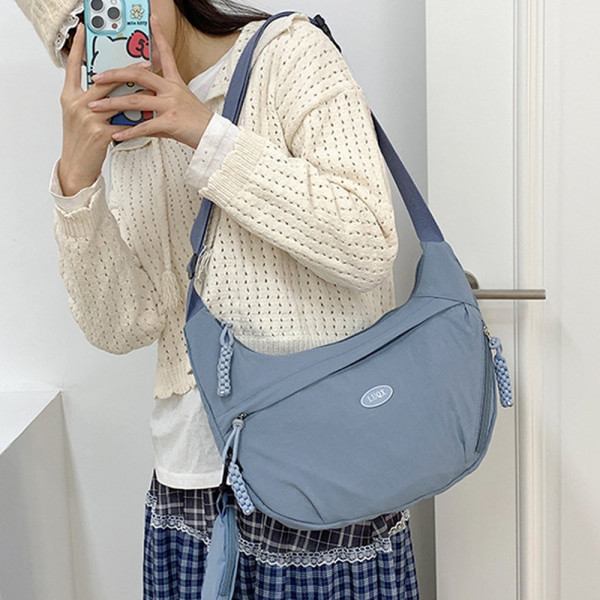 여성 크로스 가방 가벼운 핸드폰 여행용 백 블루