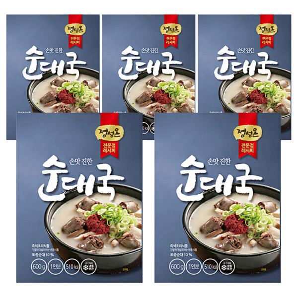 초원식품 손맛 진한 순대국 600g 5개