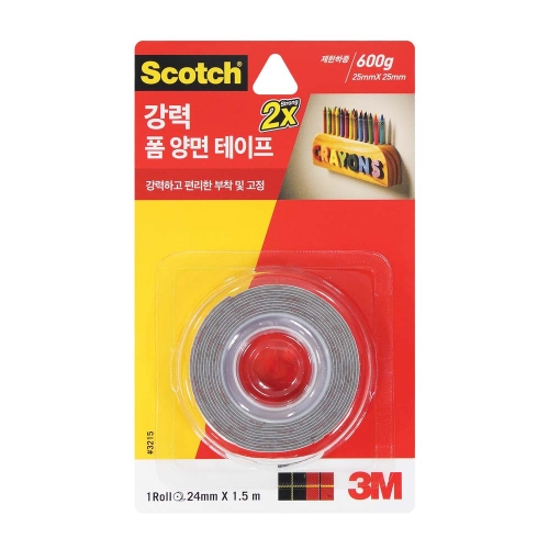 3M 스카치강력폼양면테이프 3215 24mm 1 5m