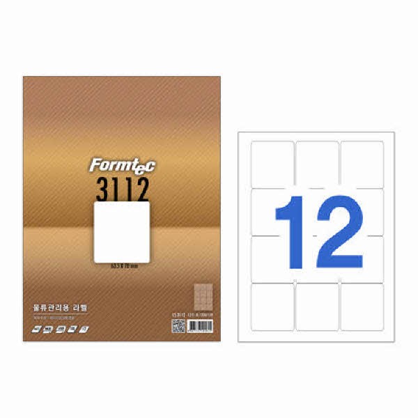 라벨지 물류관리용 12칸 100매 LS-3112 폼텍