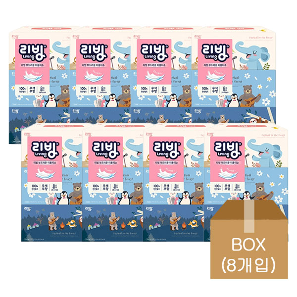 삼정펄프)리빙소프트미용티슈(180매/3개입)-박스(8팩입)