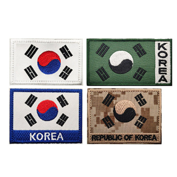 태극기 와펜 DIY 태극마크 자수 라벨 패치