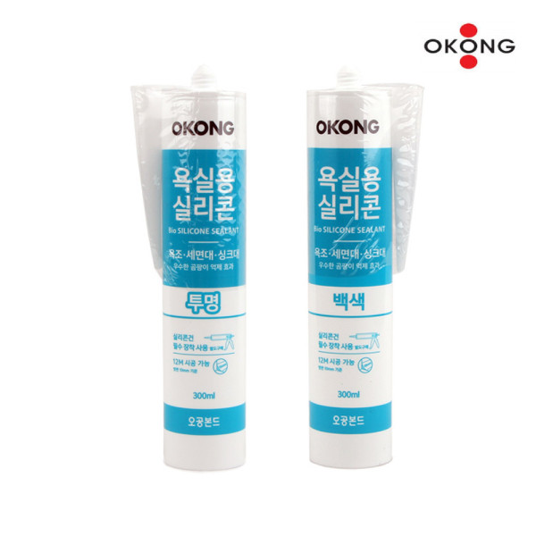 오공 욕실용 바이오 실리콘 300ml 투명 백색 택1